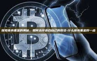 探索债券基金的奥秘，如何选择适合自己的投资-什么债券基金好一点